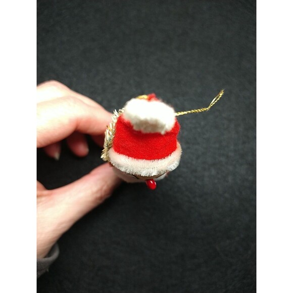Vintage Santa Elf Flocked MCM Chenelle "Berry Nose" Ornament - Picture 9 of 10